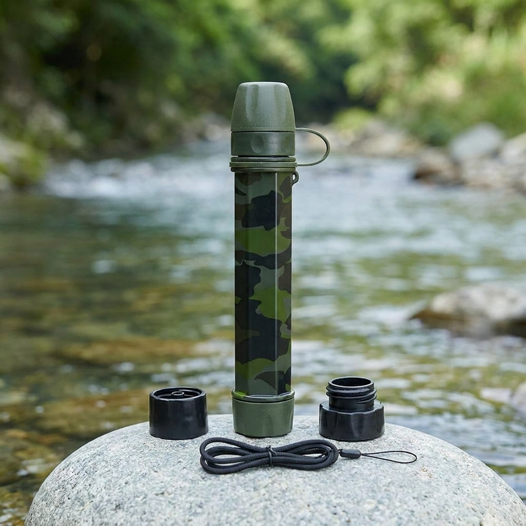 Outdoor water filter straw - Green Set