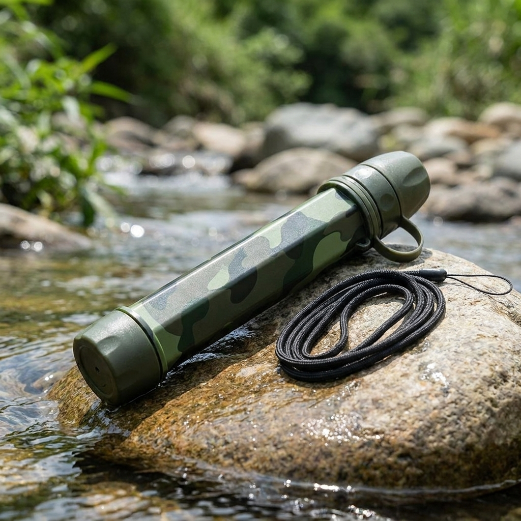 Outdoor water filter straw - Green