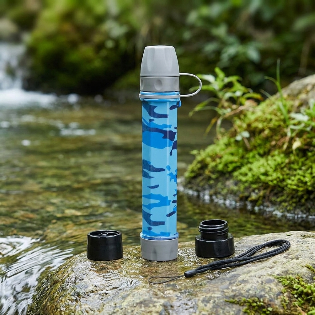 Outdoor water filter straw - Lake Blue Set
