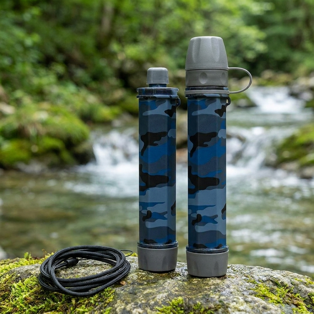 Outdoor water filter straw - Dark Blue